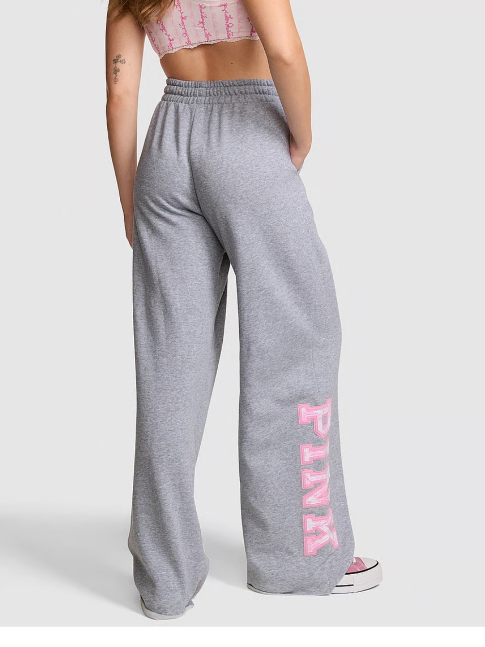 PINK x LoveShackFancy Wide-Leg Sweatpants - Picture 6 of 6